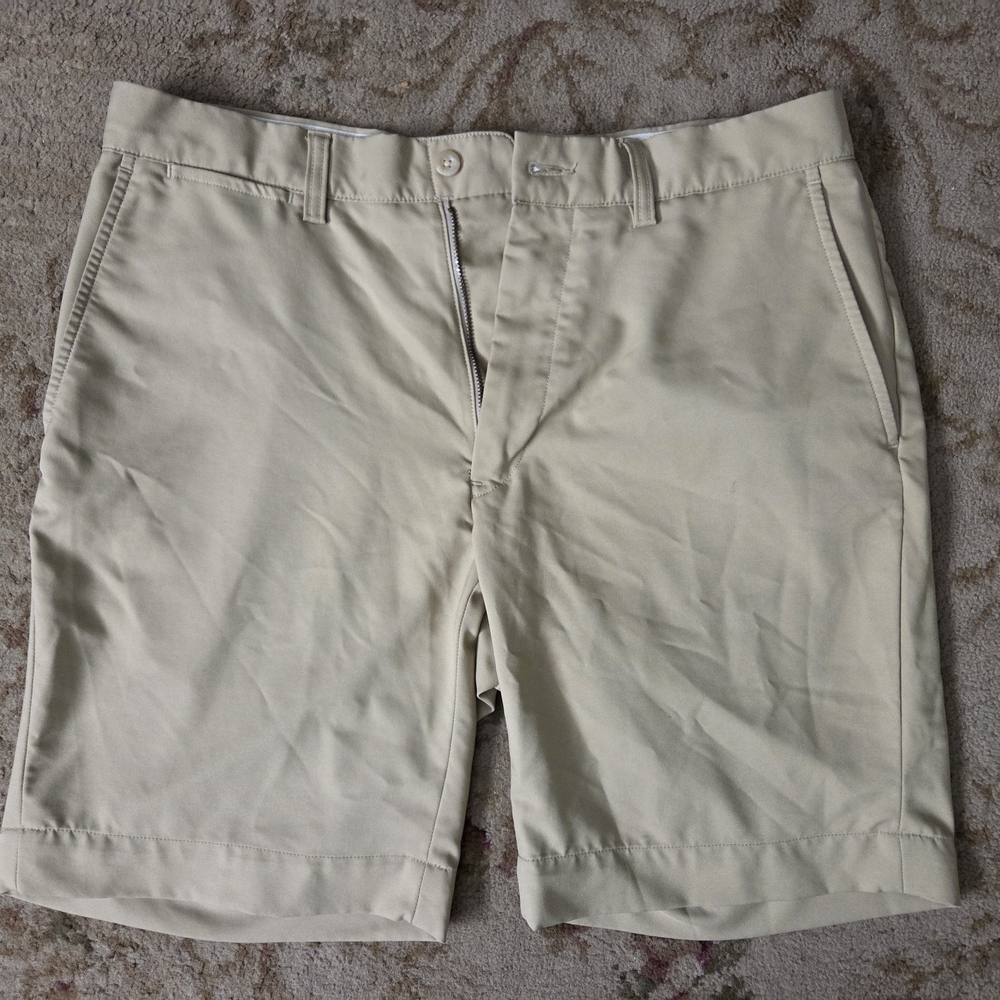 Ralph Lauren Tan Flat Front Shorts Classic Style